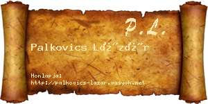 Palkovics Lázár névjegykártya